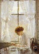 Joseph Decamp The Seamstress France oil painting artist